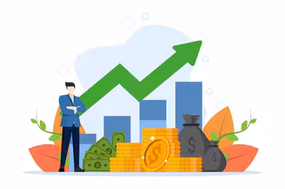 Passive income growth chart illustration